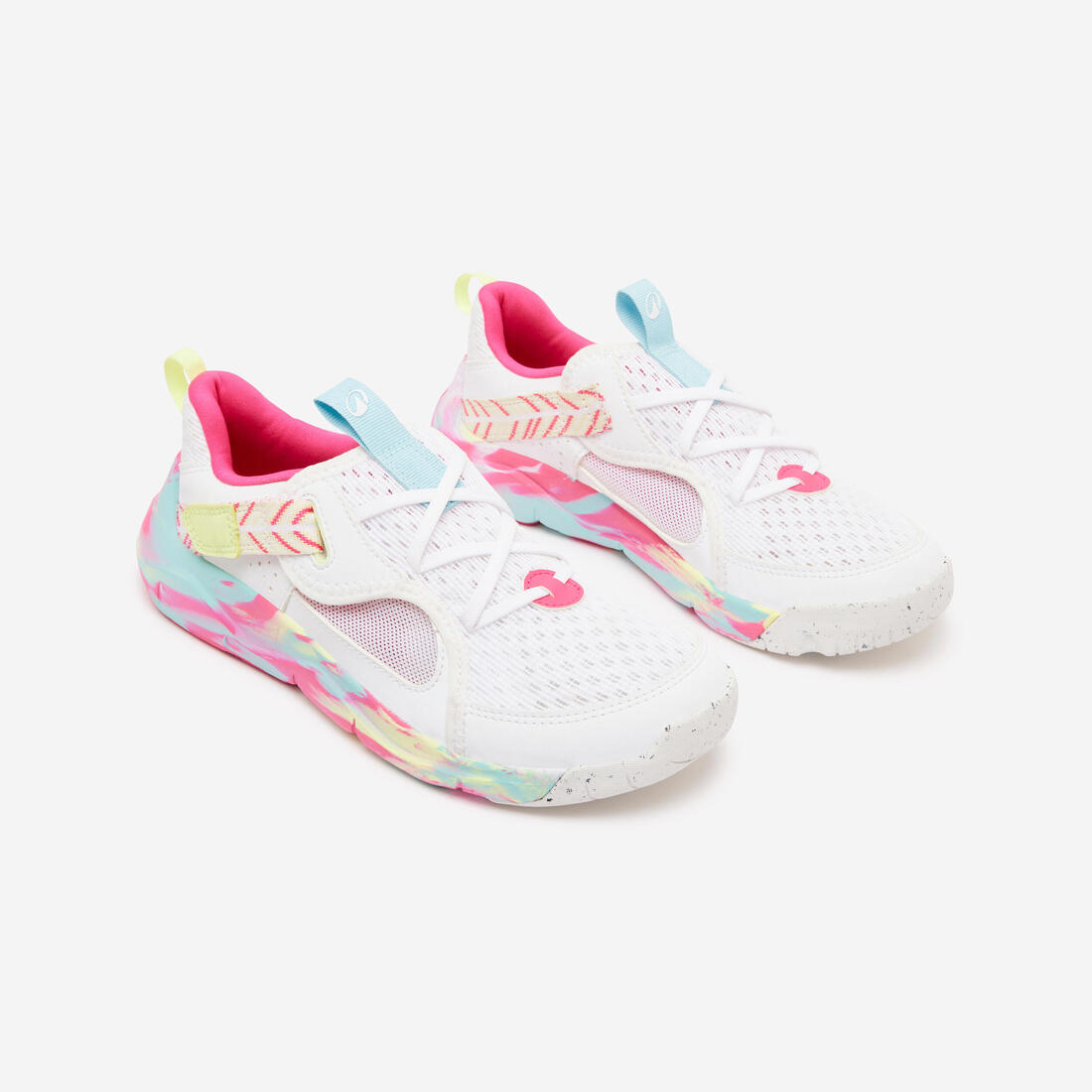 Chaussures de sport à scratch respirantes enfant, Playful Summer bleu et