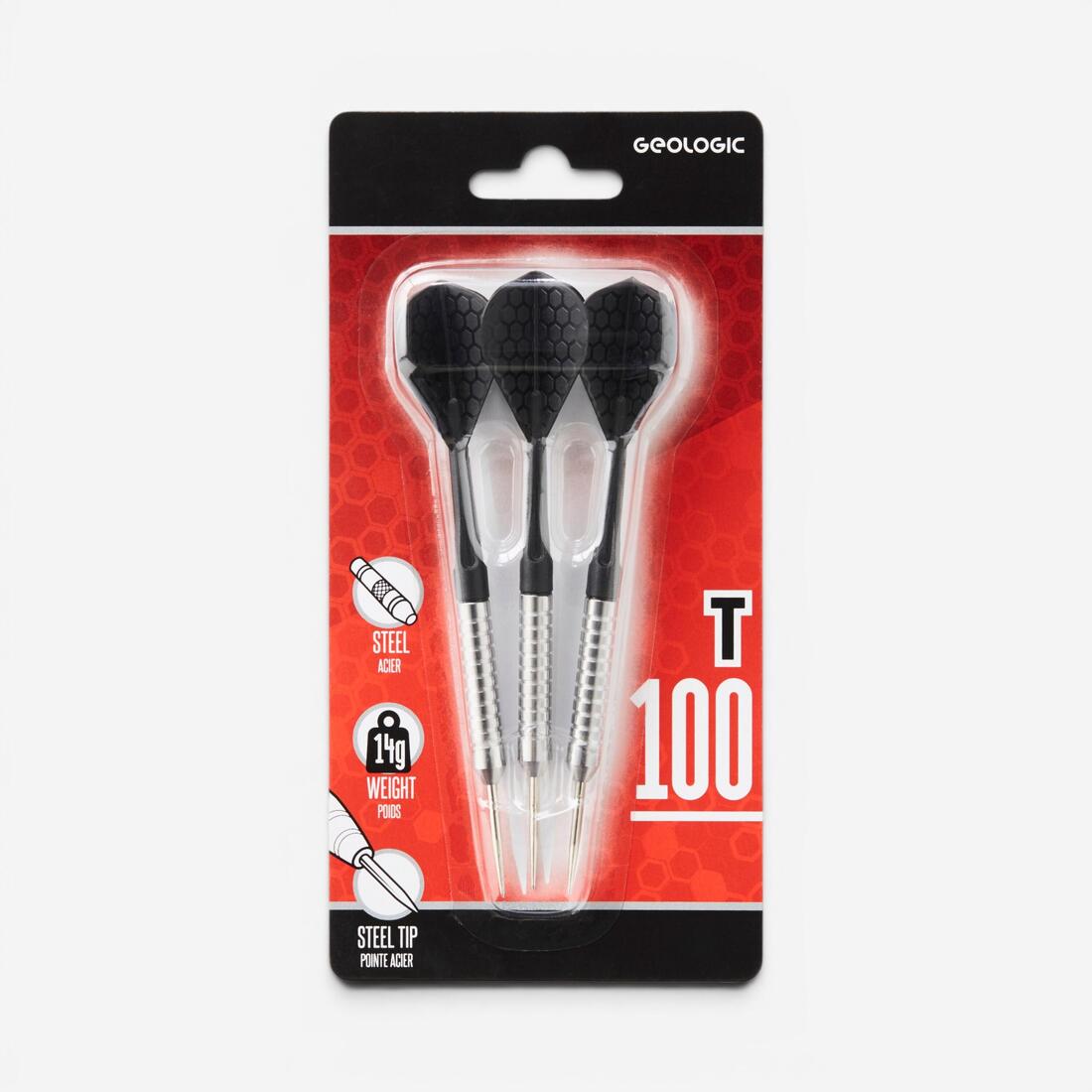 3 FLECHETTES POINTES ACIER T100