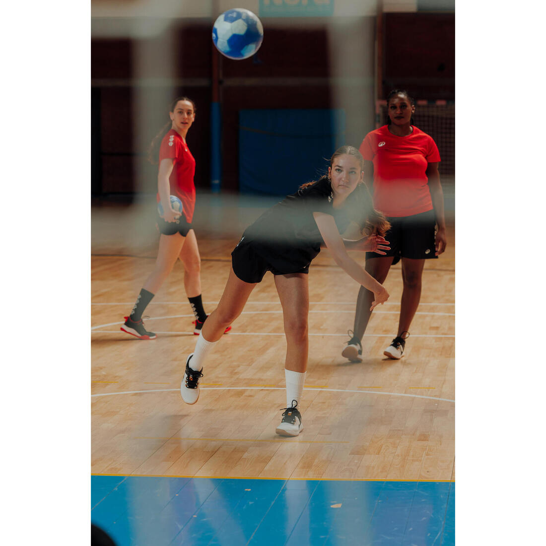 Ballon de handball sans résine taille 2 - Waxfree Ultragrip bleu / blanc