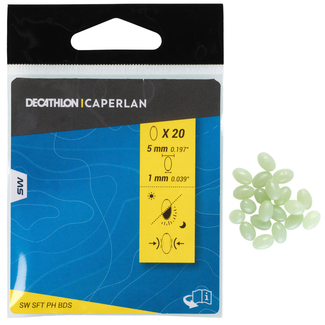 Perle molle phosphorescente 4 mm en surfcasting