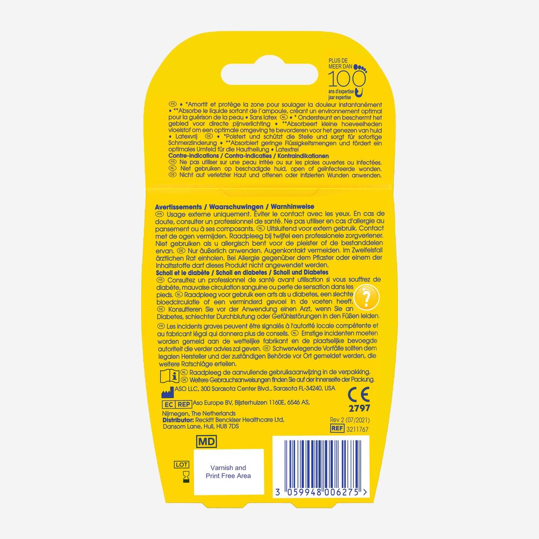 Pansements ampoules hydrocolloïdes format talon x5