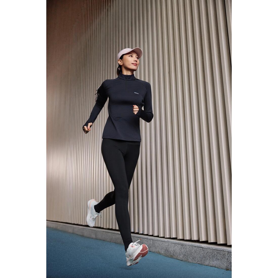 Legging de running chaud femme - KIPRUN Run 100 Warm Noir