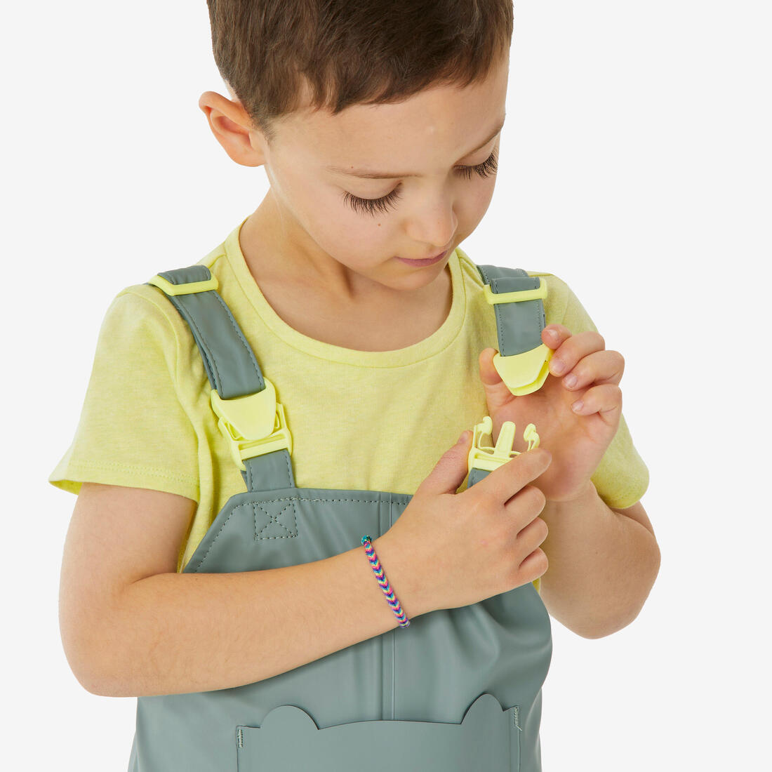 Salopette de randonnée imperméable enfant 2-6 ans, MH900 vert