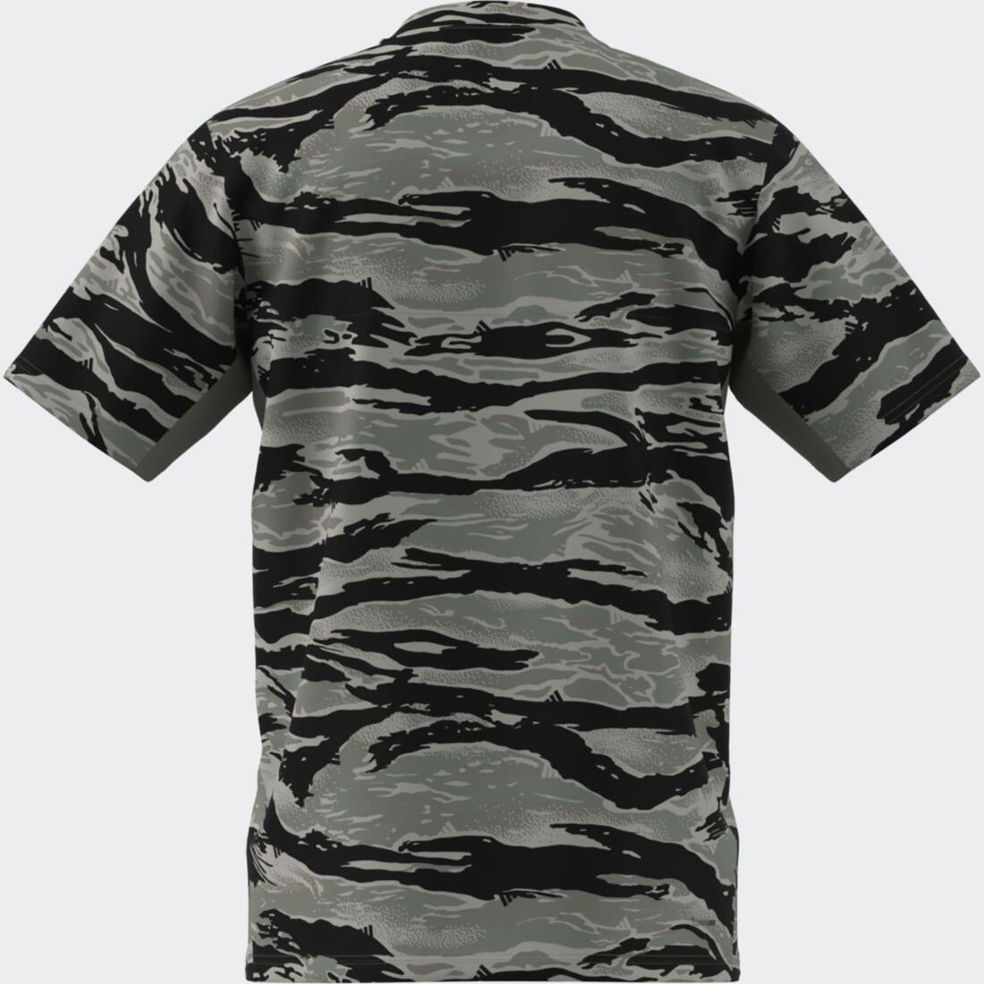 T-shirt de fitness pour homme, imprimé camouflage, vert