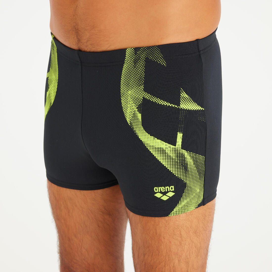 Maillot boxer de bain natation Homme - Arena noir artic vert