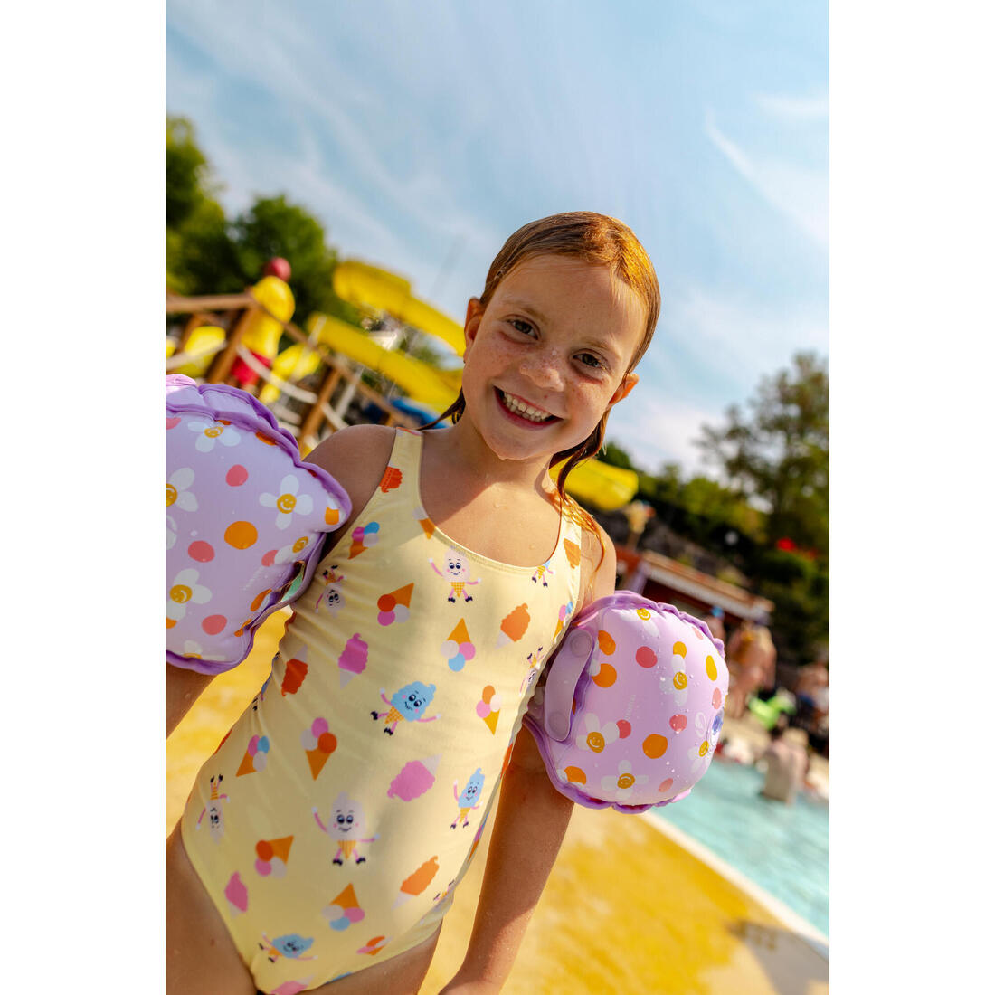 Brassards De Piscine Evolutif Enfant - Tiswim print savane