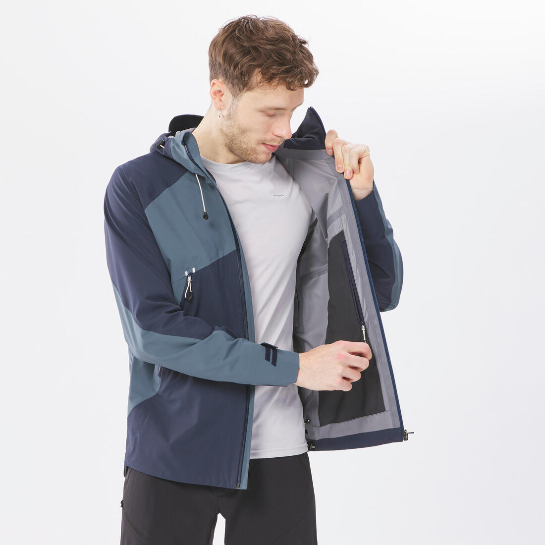 Veste légère imperméable de randonnée - mh500 - homme