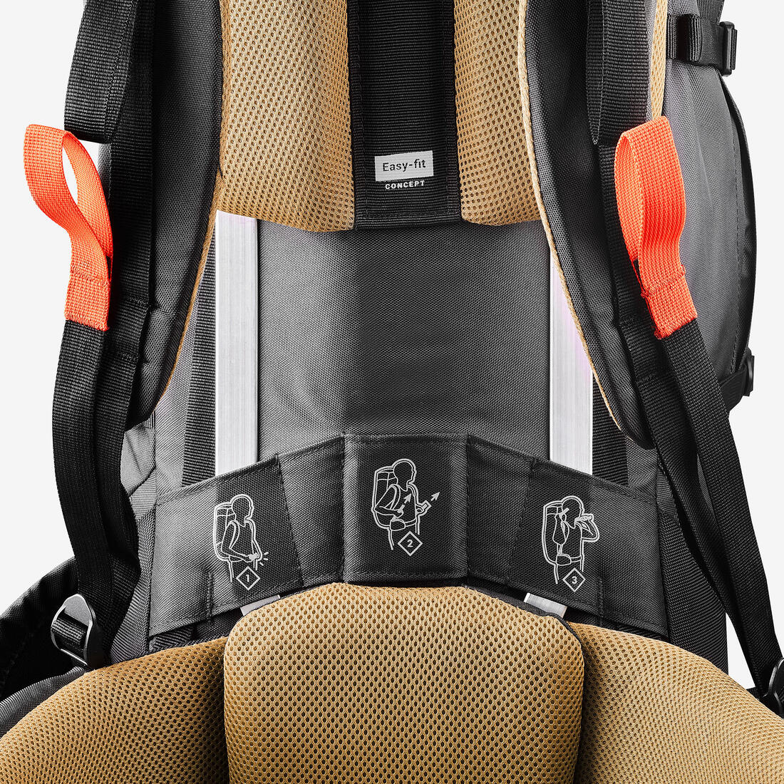 Sac à dos de trekking homme 50 l - mt100 easyfit