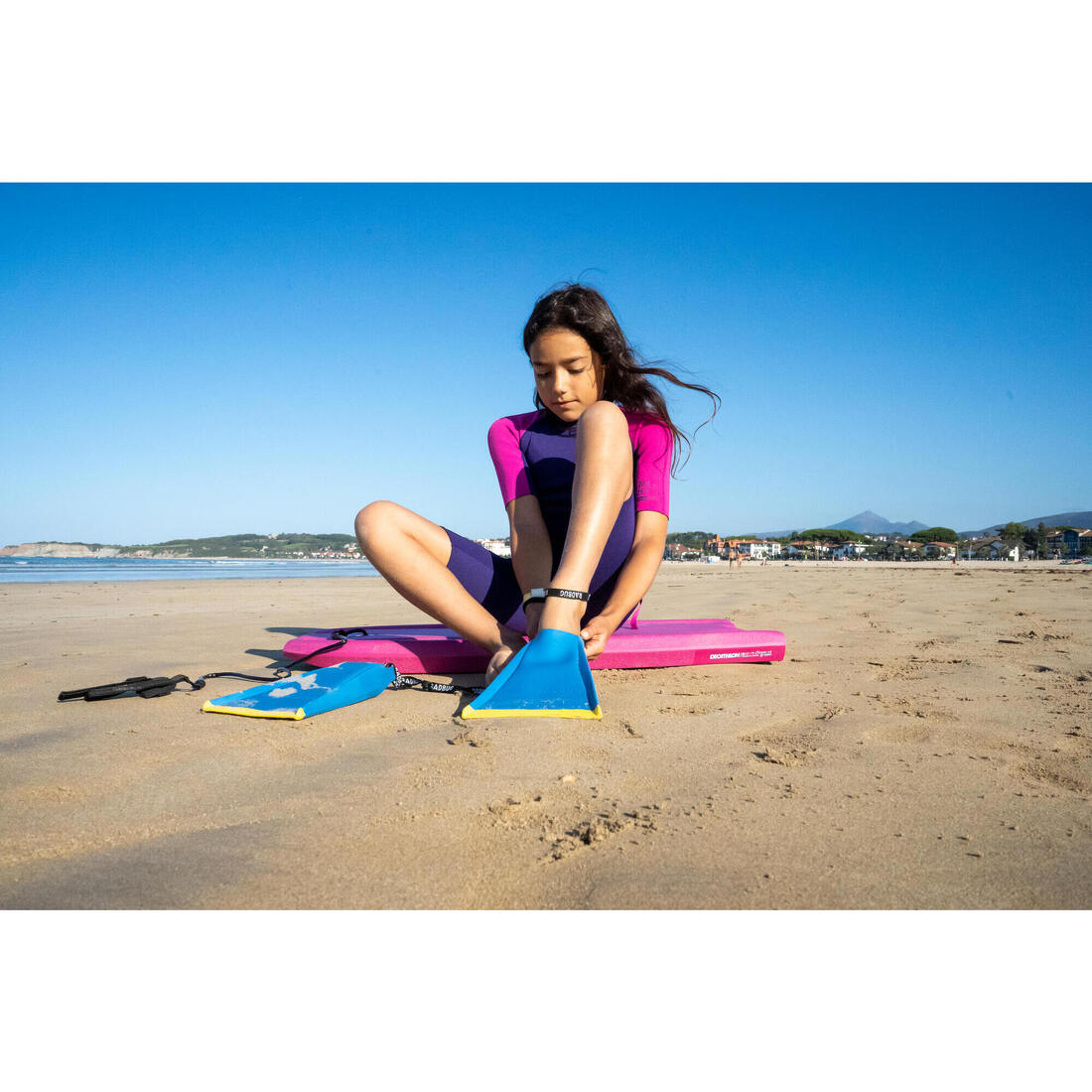 Palmes 100 bodyboard bleu jaune