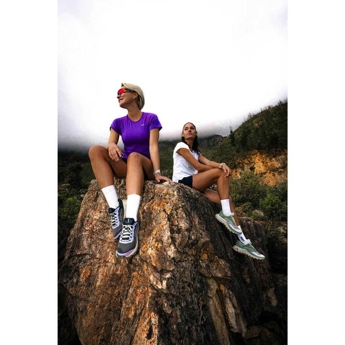 T-shirt running & trail sans couture femme - kiprun run 500 confort slim