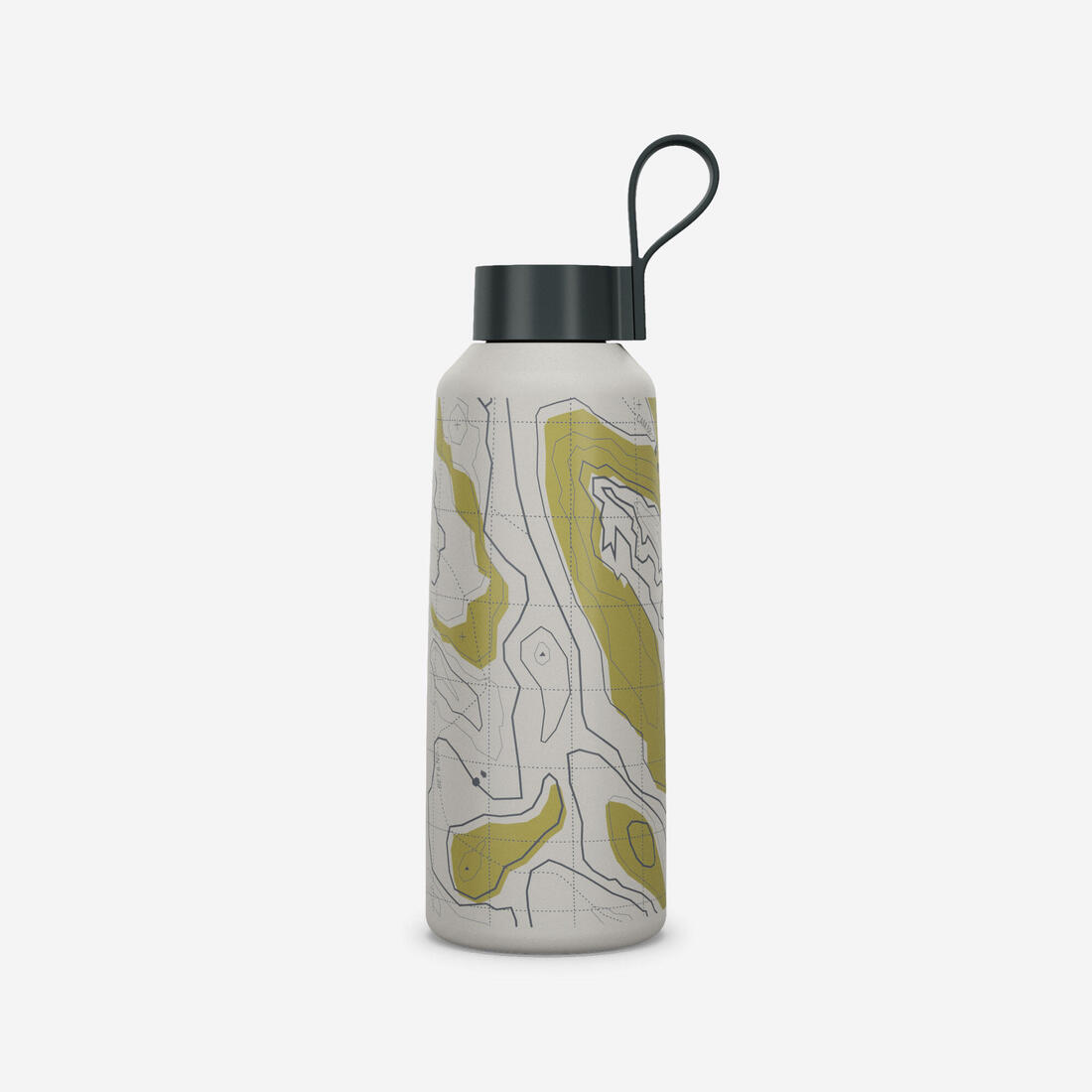 Gourde inox 1L avec bouchon à vis, composée à 75% d'acier recyclé