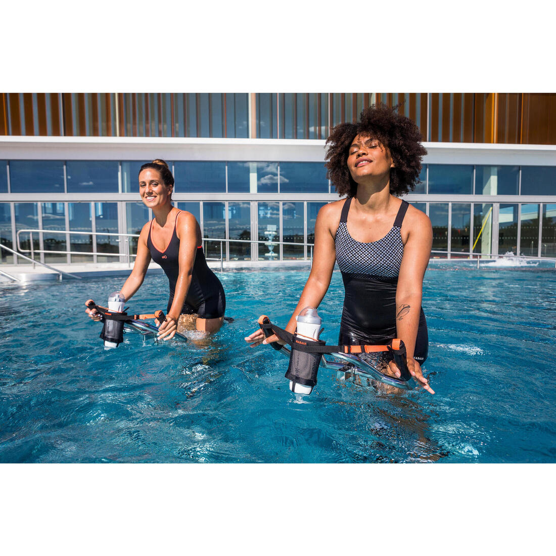 Maillot de bain 1 pièce shorty Aquagym-Aquabike femme Elea Bul noir gris