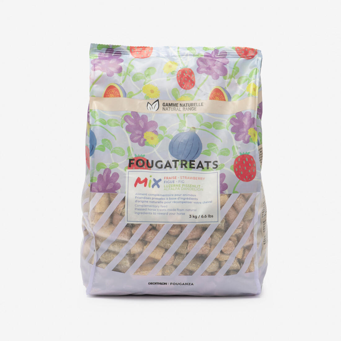Friandises équitation - FOUGATREAT NATURELLE 3 kg fraise figue pissenlit-luzerne