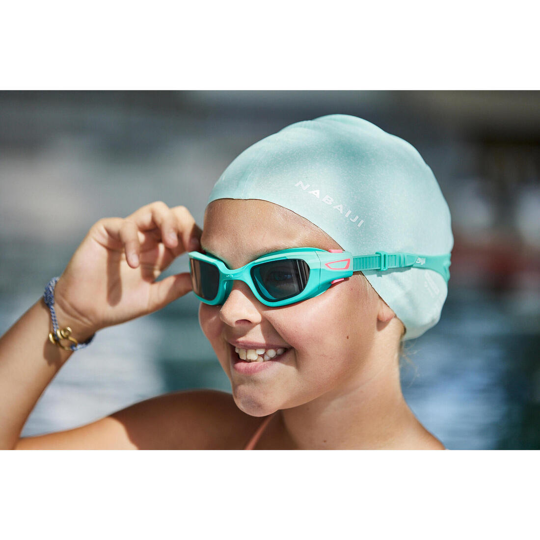 Bonnet de bain en silicone reg - taille unique - vert menthe