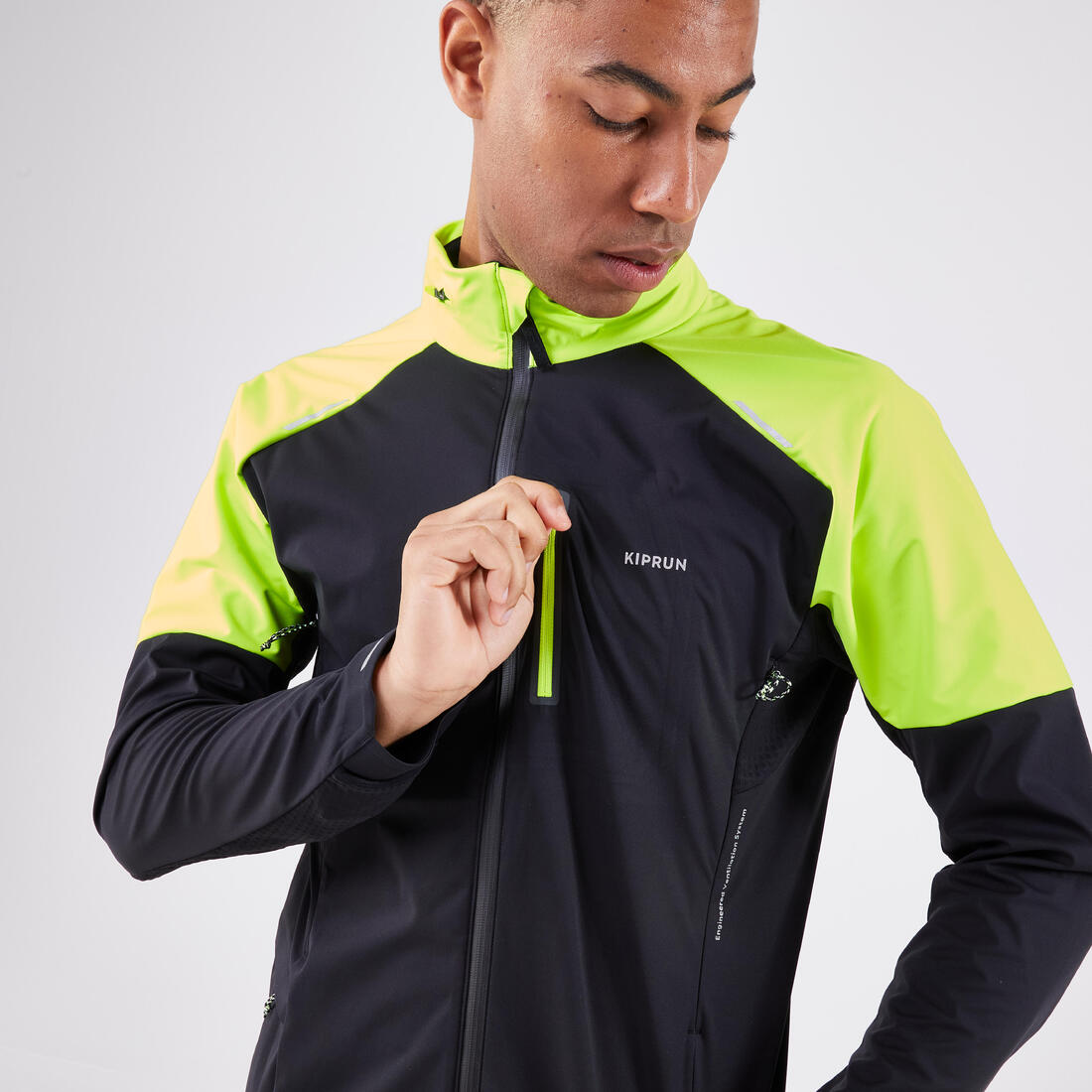 Veste de running chaud manches longues Homme, KIPRUN Run 900 Warm Regul