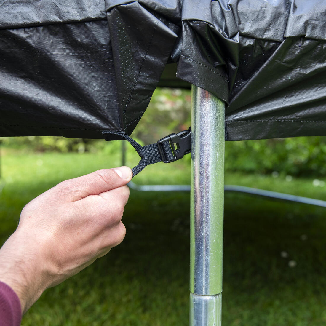 Bâche de protection de trampoline 300 avec évacuation d'eau