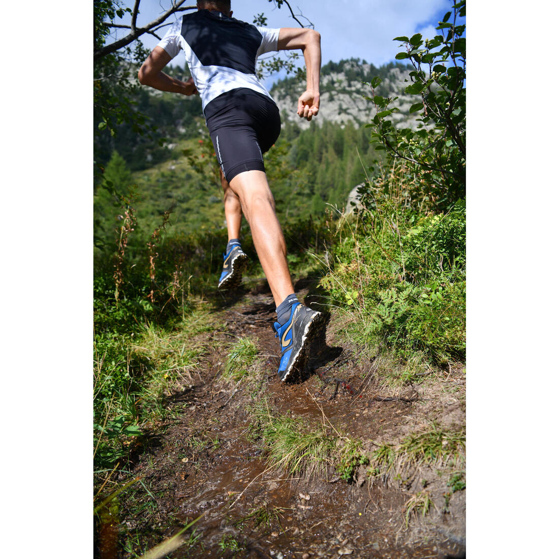 Chaussures de trail running pour homme XT7 bleue et bronze