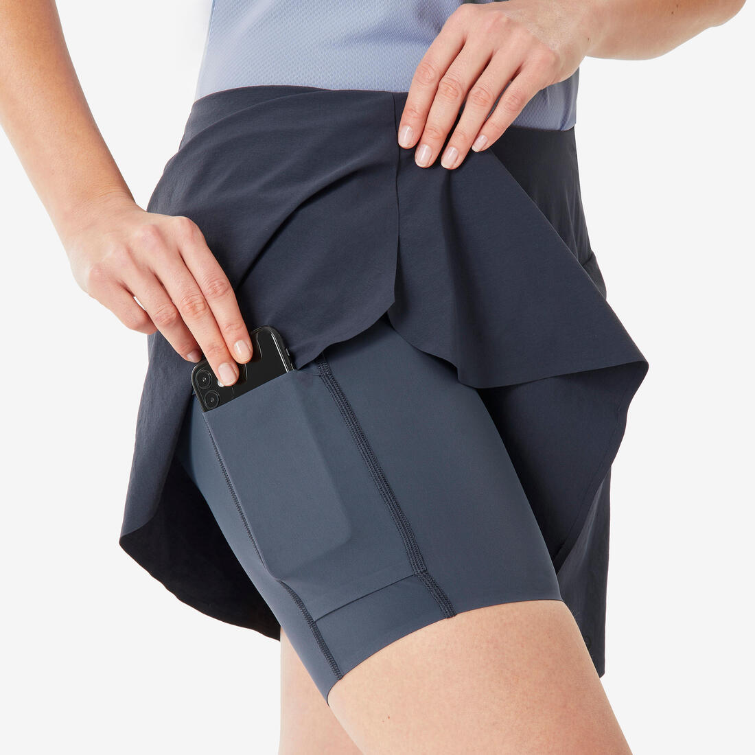 Jupe short de randonnée femme, MH500