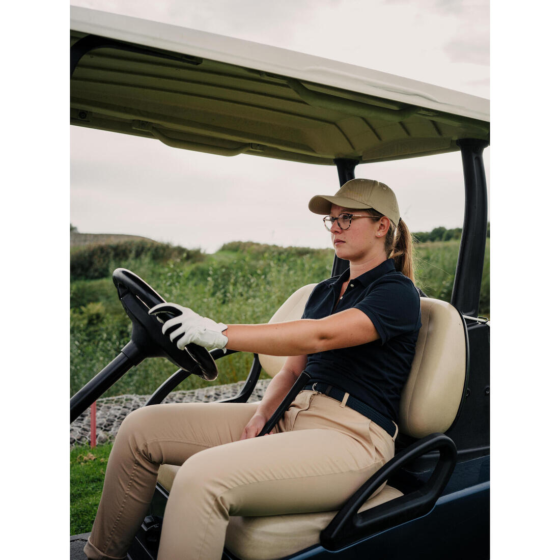Pantalon chino de golf coton femme, MW500