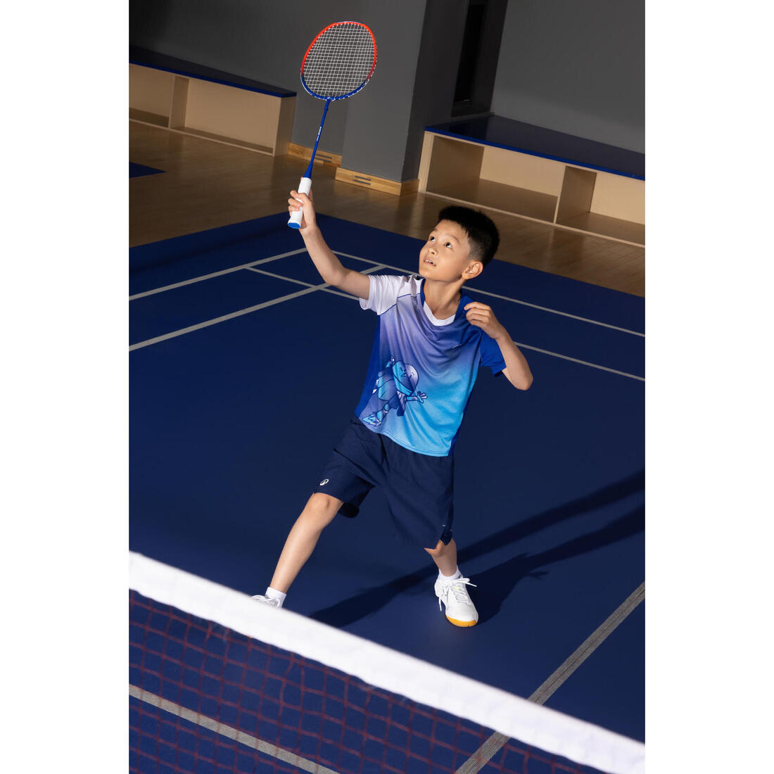 Raquette de Badminton Enfant en Aluminium 90 g BR100 - Bleu/Rouge