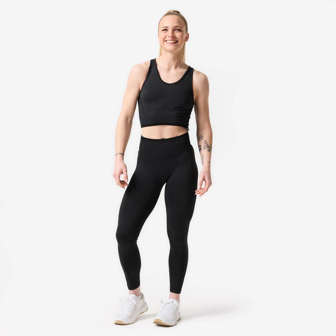 Débardeur seamless de musculation femme, violet foncé