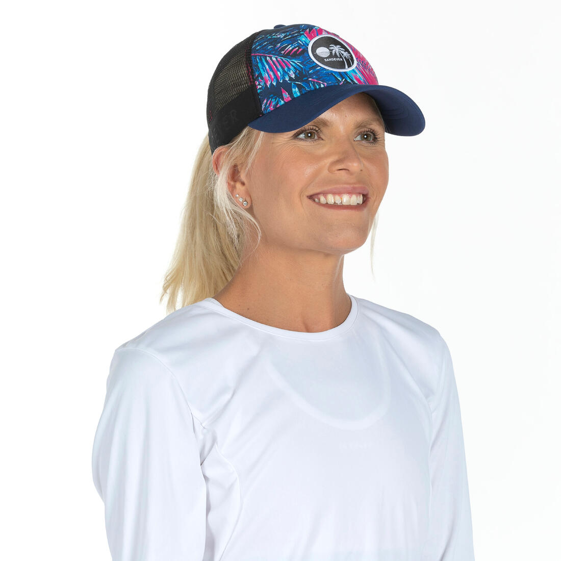 Casquette de Beach Style trucker adulte Rose Bleue