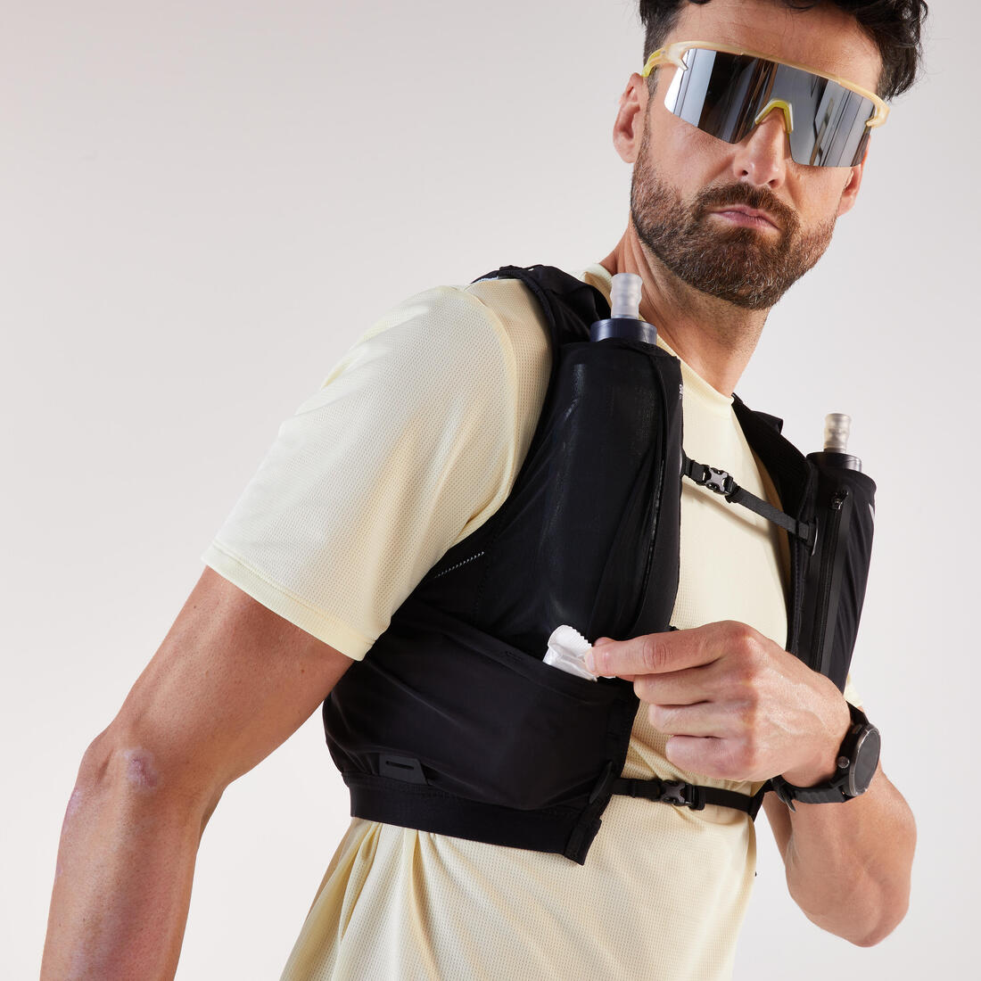 Gilet trail running compétition porte flasques mixte - KIPRUN 900 RACE 5L
