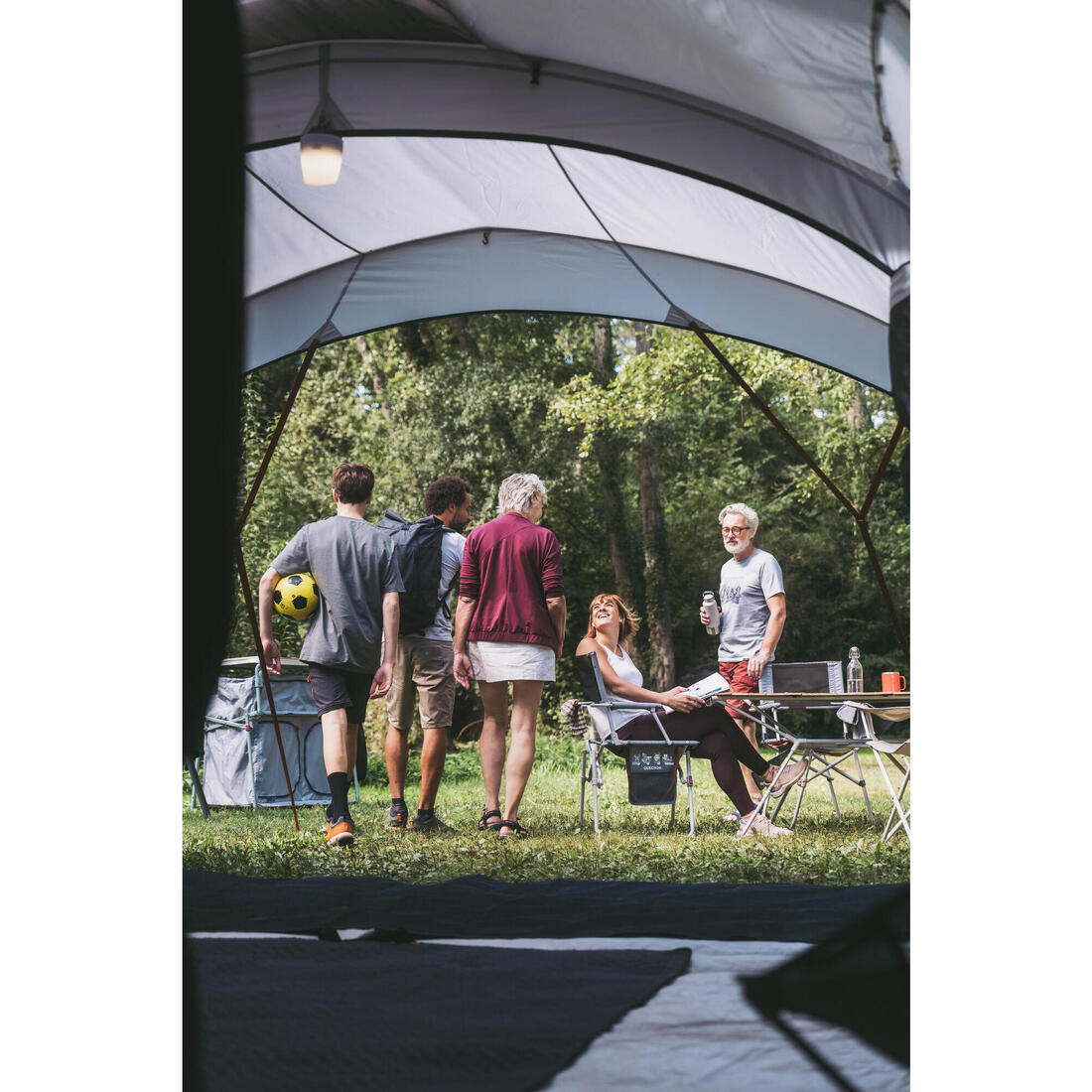 Chaise de camping pliante avec accoudoir