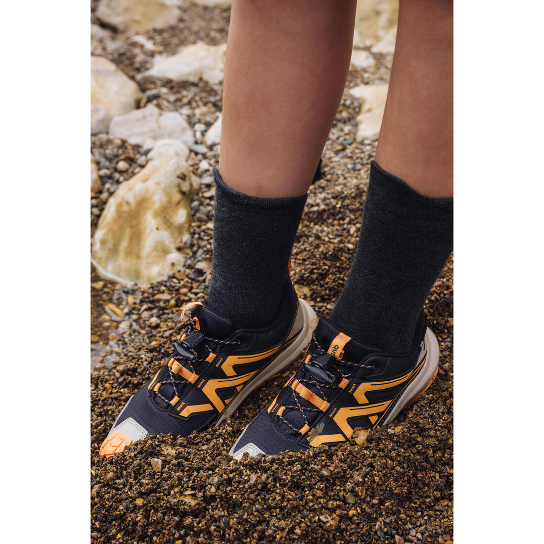 Chaussures de randonnée imperméables enfant du 35 au 38, Crossrock lacets