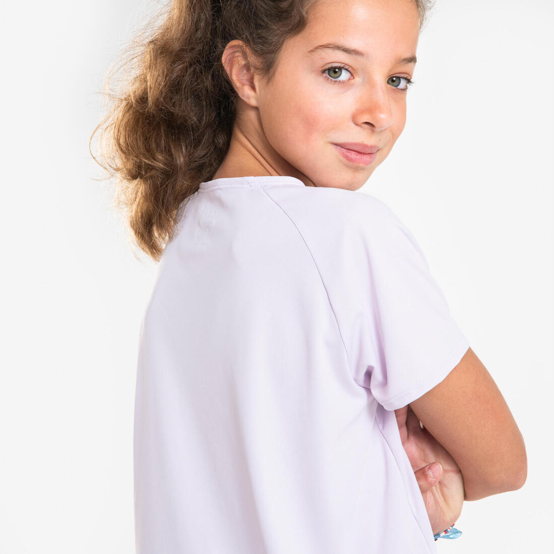 T-shirt de running respirant Fille - KIPRUN DRY+ 500 pastel