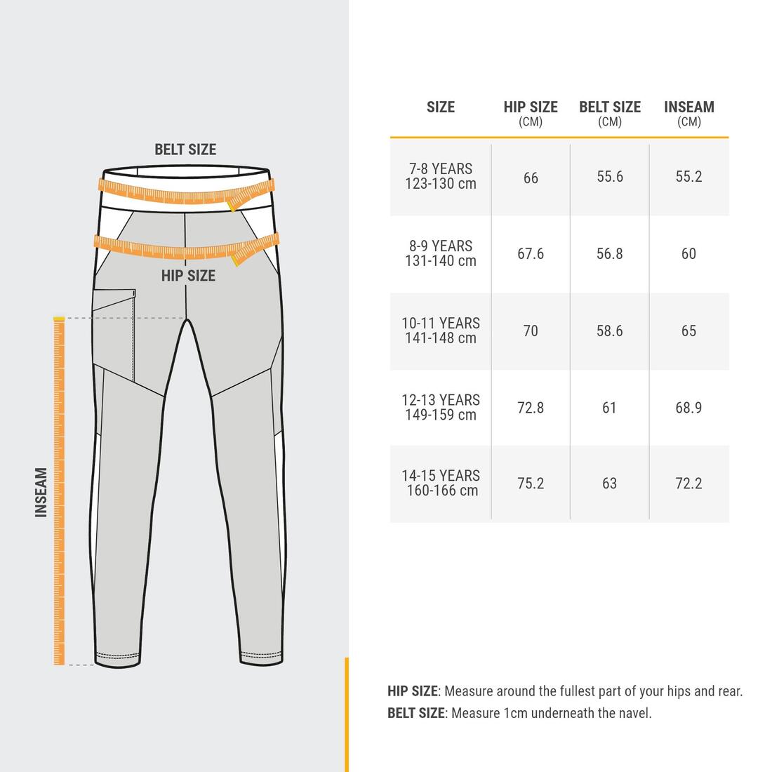 Legging de randonnée enfant, MH500 7-15 ans bleu