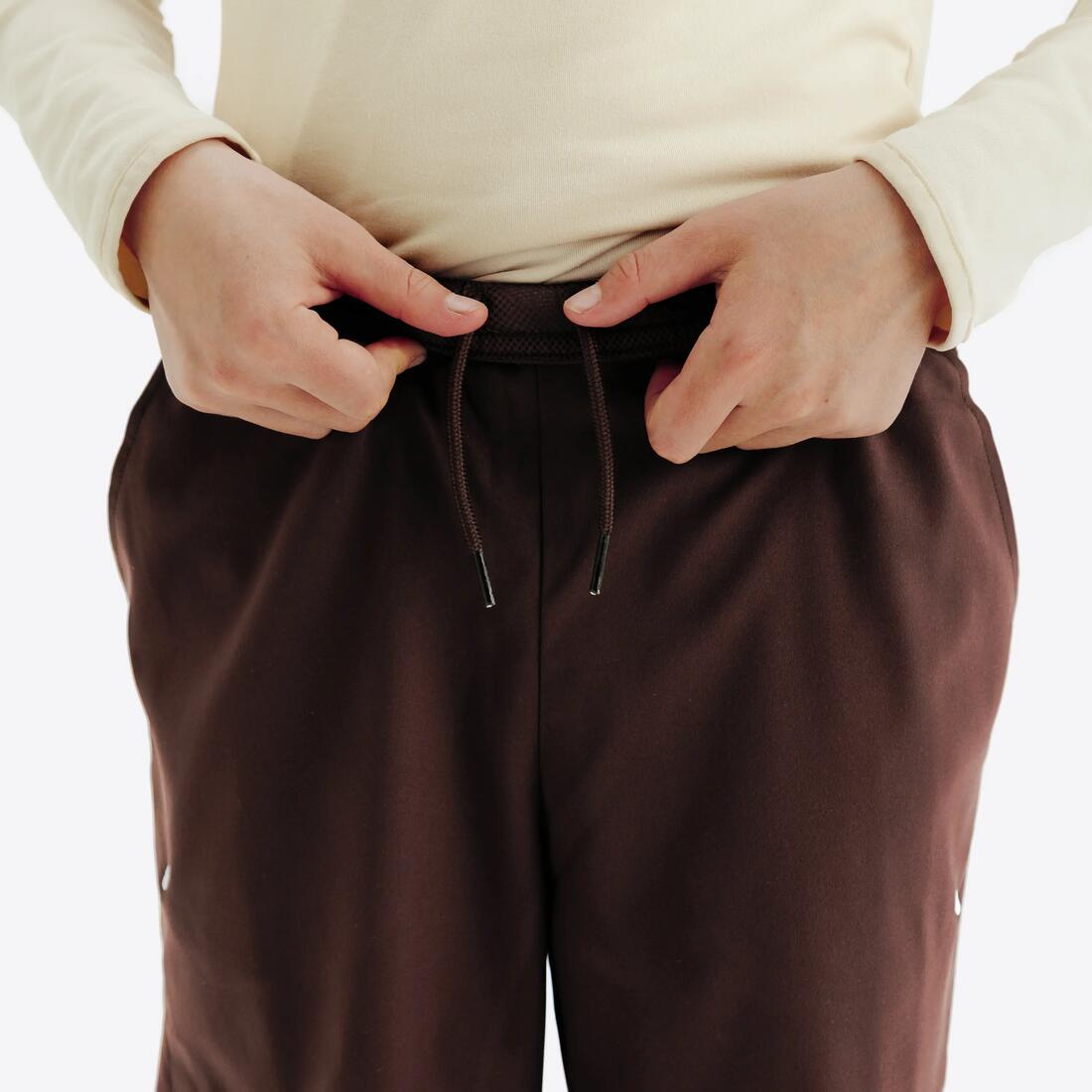 Short de tennis thermique avec shorty garçon - TSH TH 500 beige marron