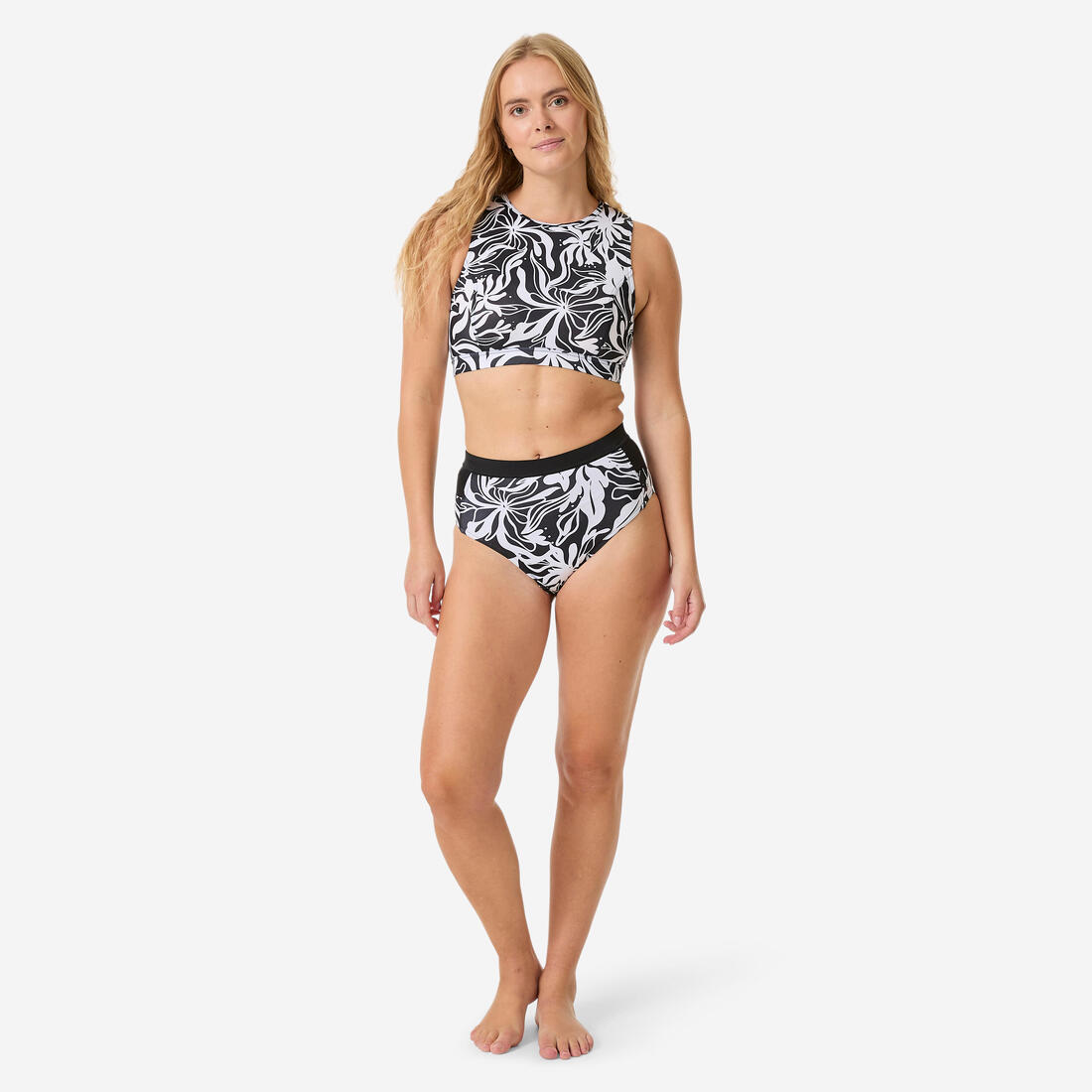 Bas de maillot culotte taille haute surf Femme - Rosa