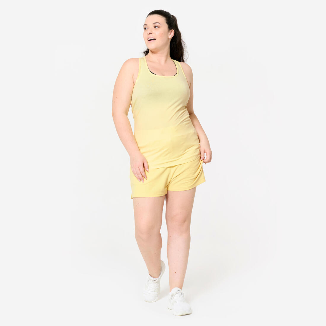 Débardeur slim col rond fitness femme