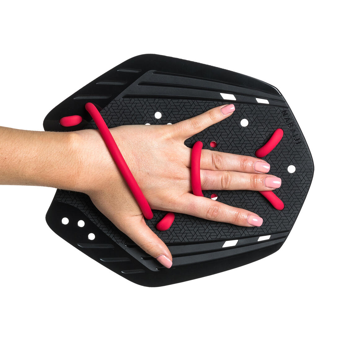 Plaquettes de natation 900 xl noir rouge