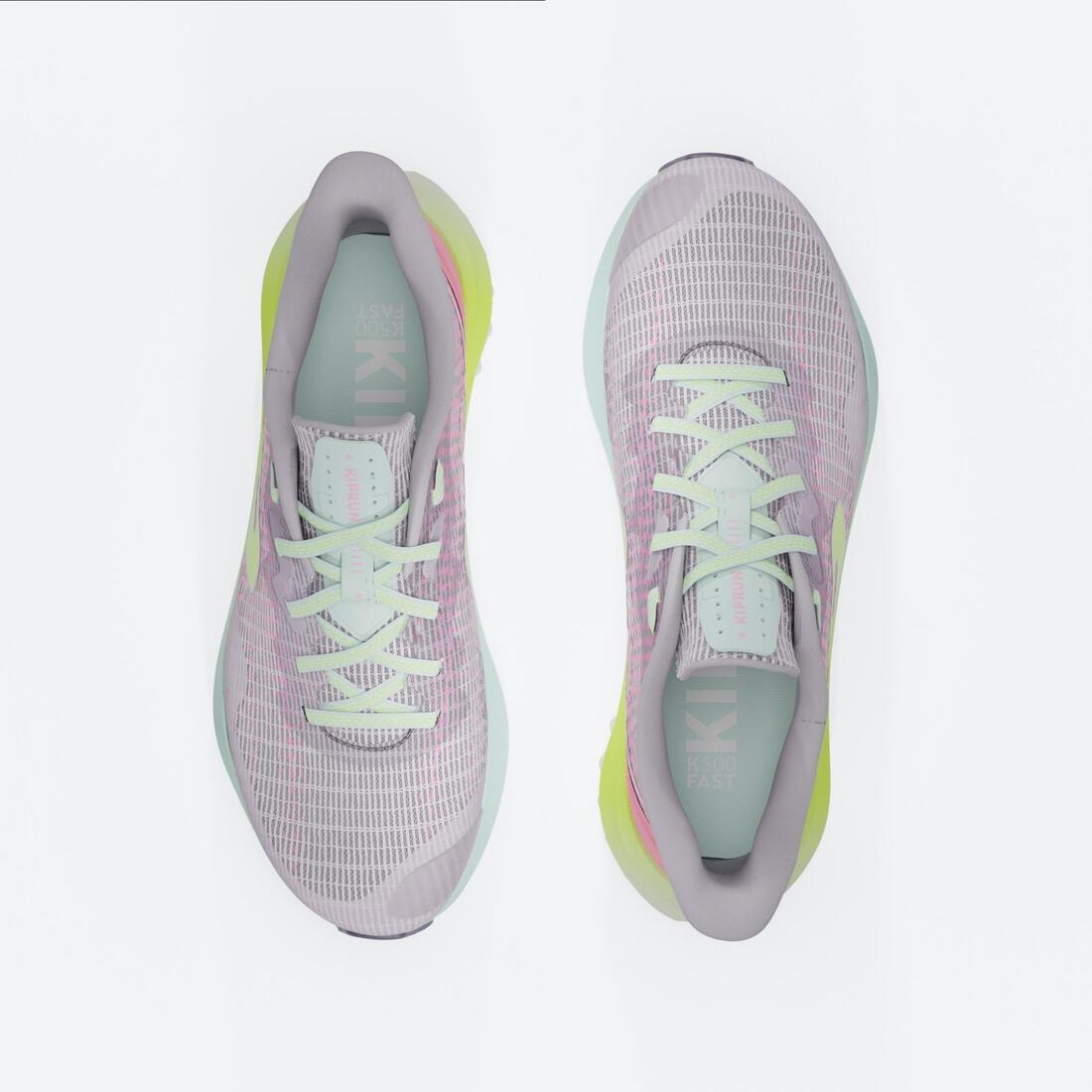 Chaussures de running Enfant - KIPRUN K500 FAST noires et jaunes