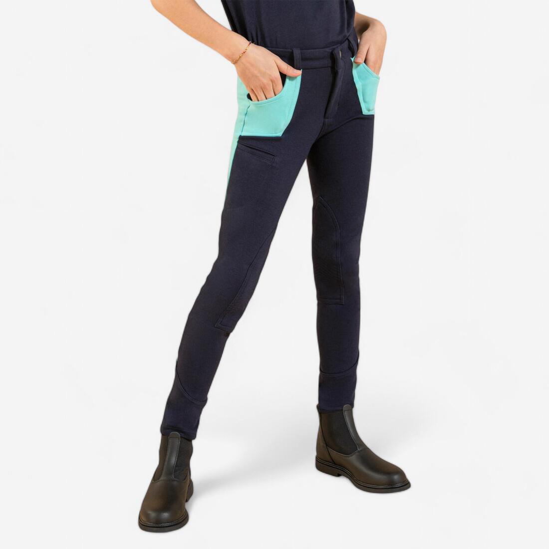 Pantalon équitation Enfant - 120 marine et