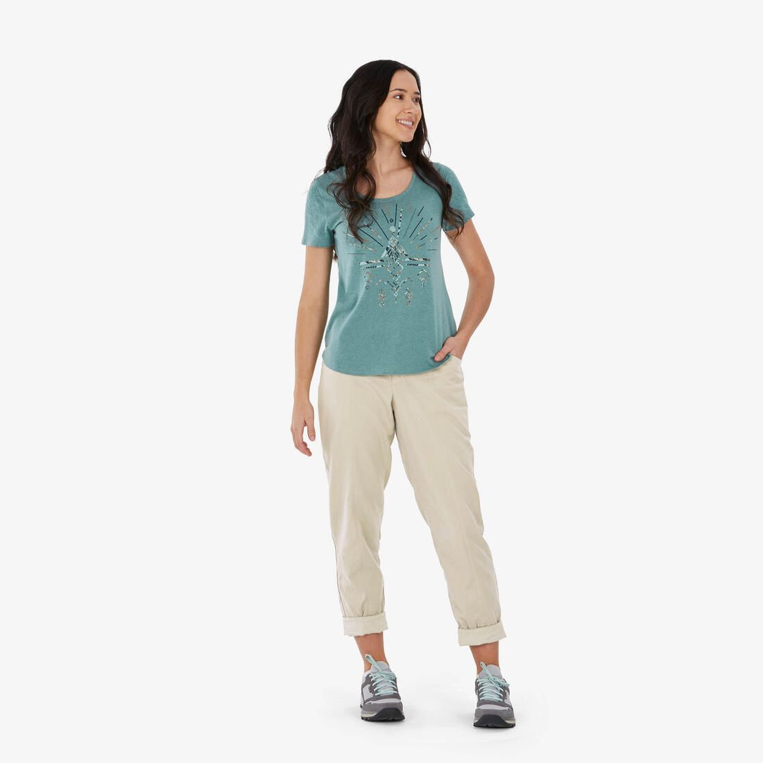 T-shirt de randonnée femme, NH500