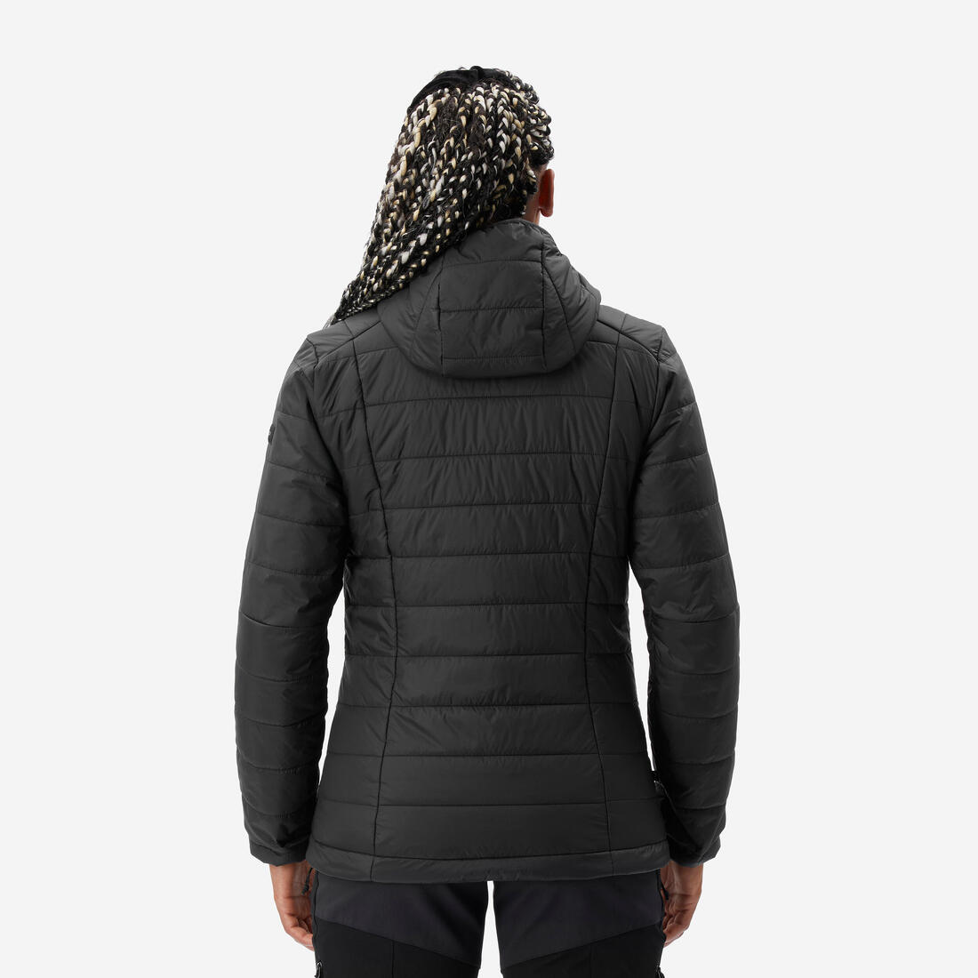 Doudoune de trek à capuche synthétique femme, MT100