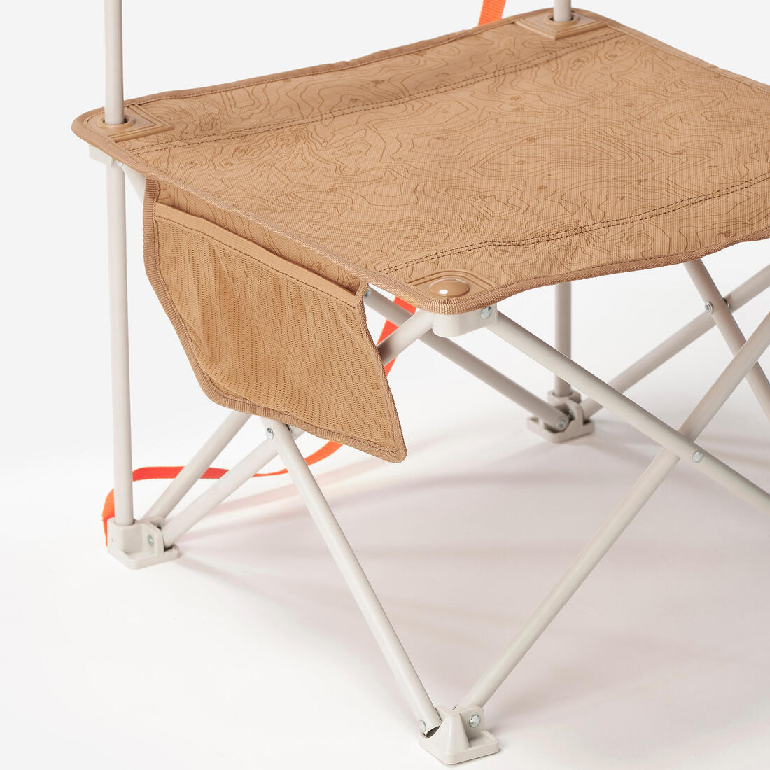 Chaise basse compacte de camping 100 bleue