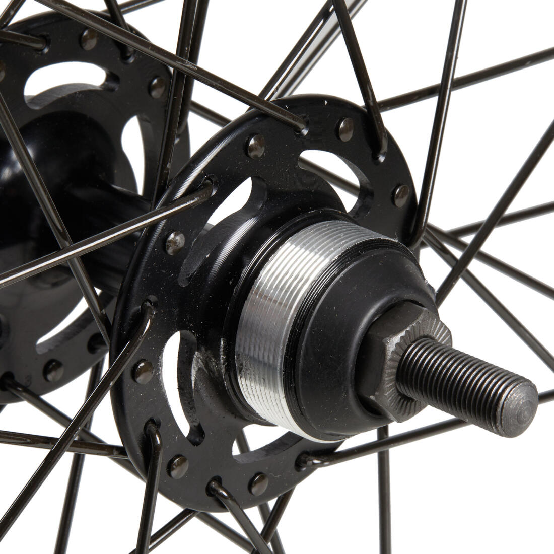 Roue fixie 28 pouces arrière double parois noir elops 500 flip flop monovitesse