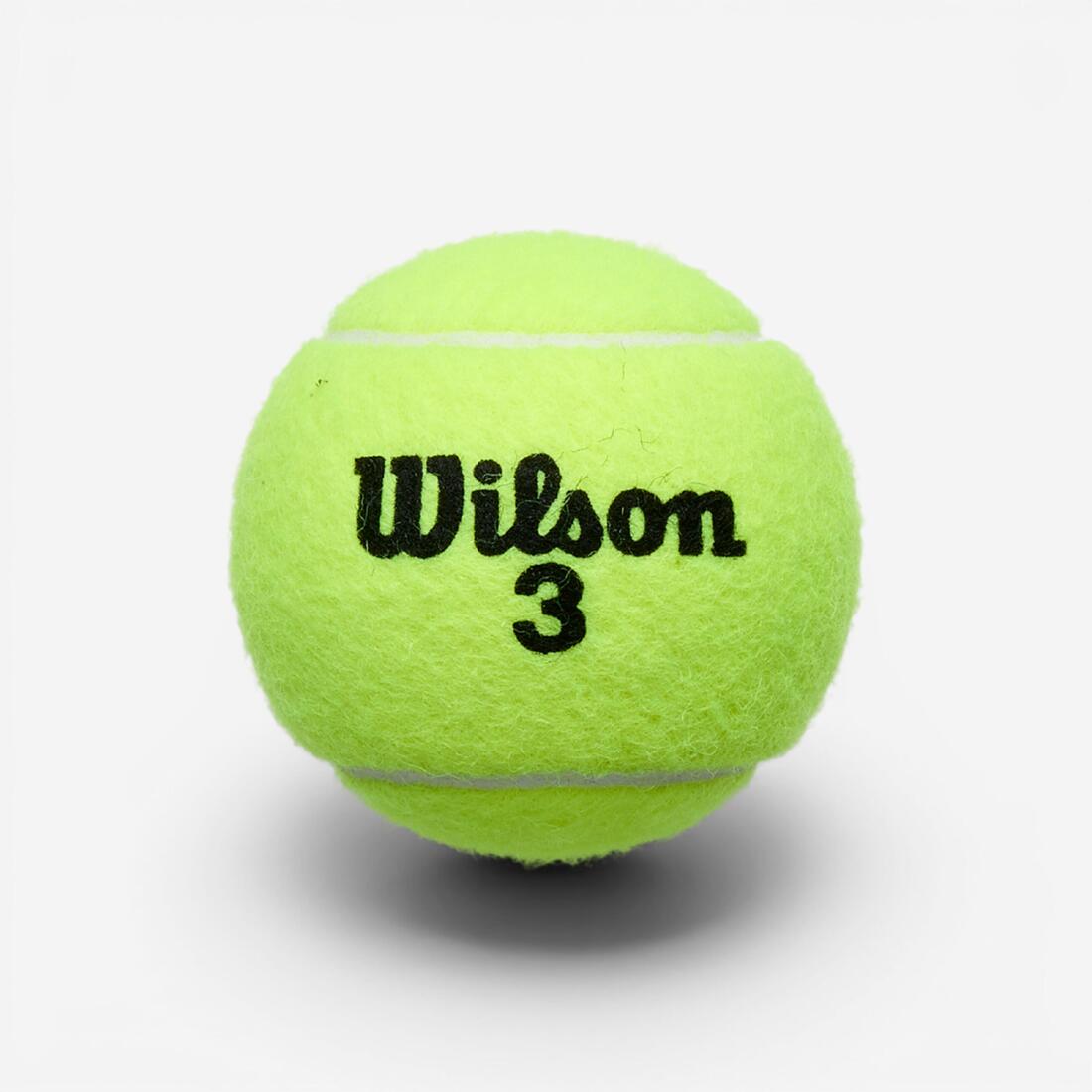 BALLE DE TENNIS WILSON ROLAND GARROS ALL COURT *4 JAUNE SPEED