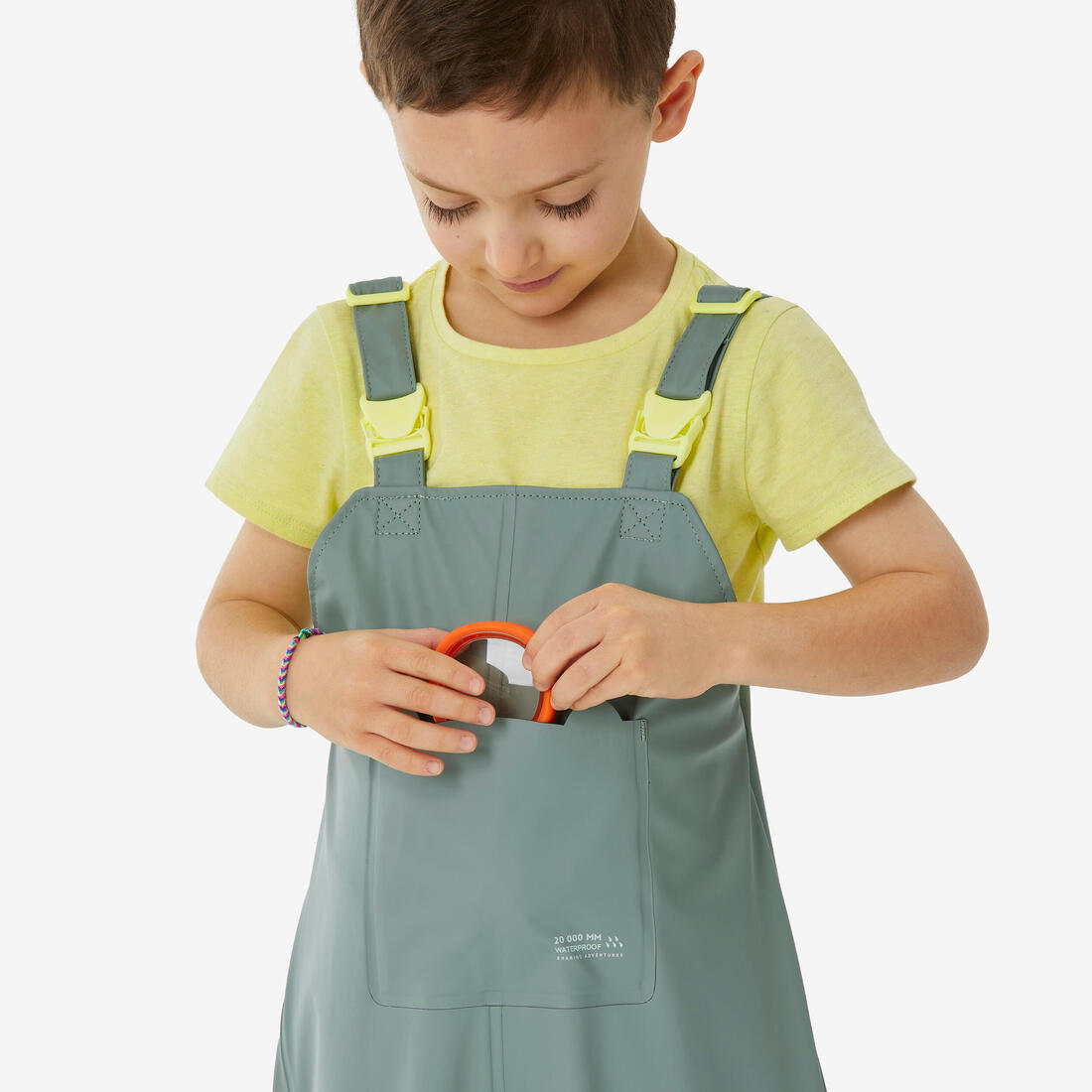 Salopette de randonnée imperméable enfant 2-6 ans, MH900 vert