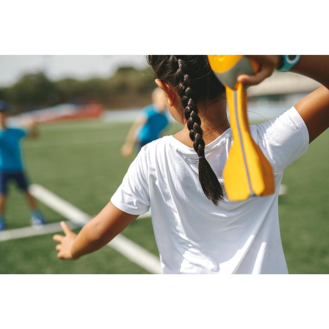 T-shirt multisport respirant enfant mixte, Blanc