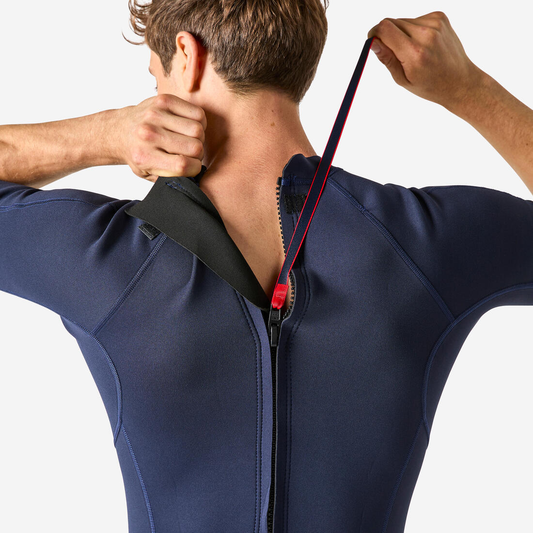 Combinaison Surf Shorty 100 Néoprène 1,5mm homme bleu marine
