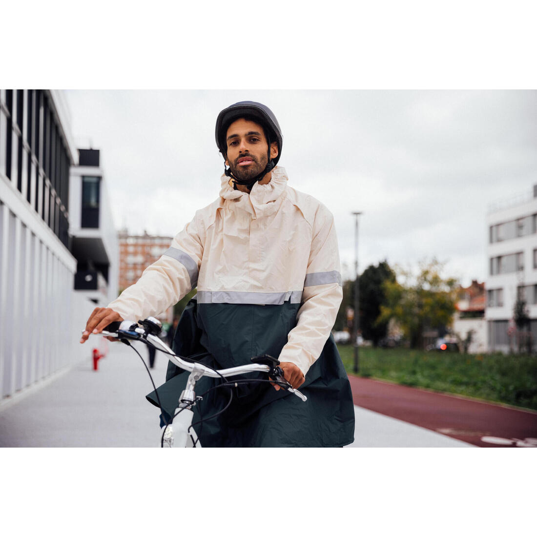 Poncho pluie vélo ville, visibilité de nuit, 540