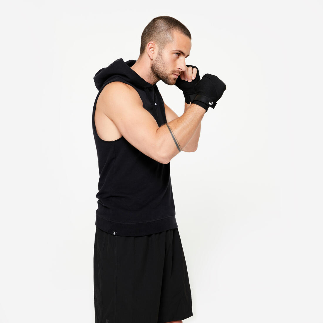 DEBARDEUR BOXE CAPUCHE NOIR