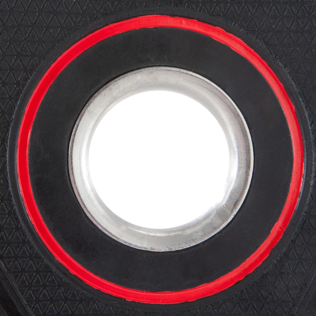 Disque musculation en caoutchouc 2,5kg 28mm fonte en partie recyclée