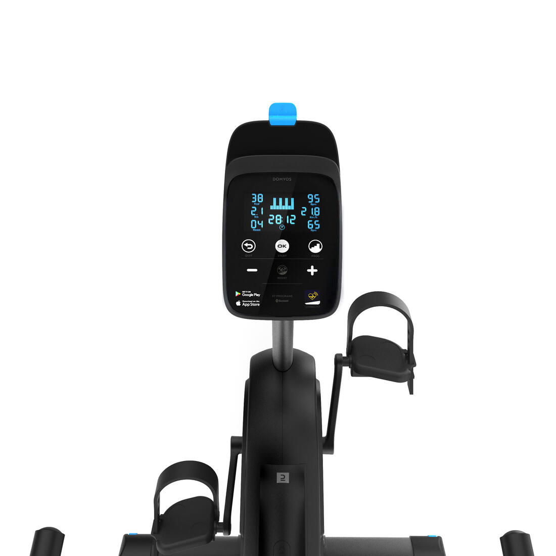 Vélo d'appartement semi allongé domyos eb seat connecté