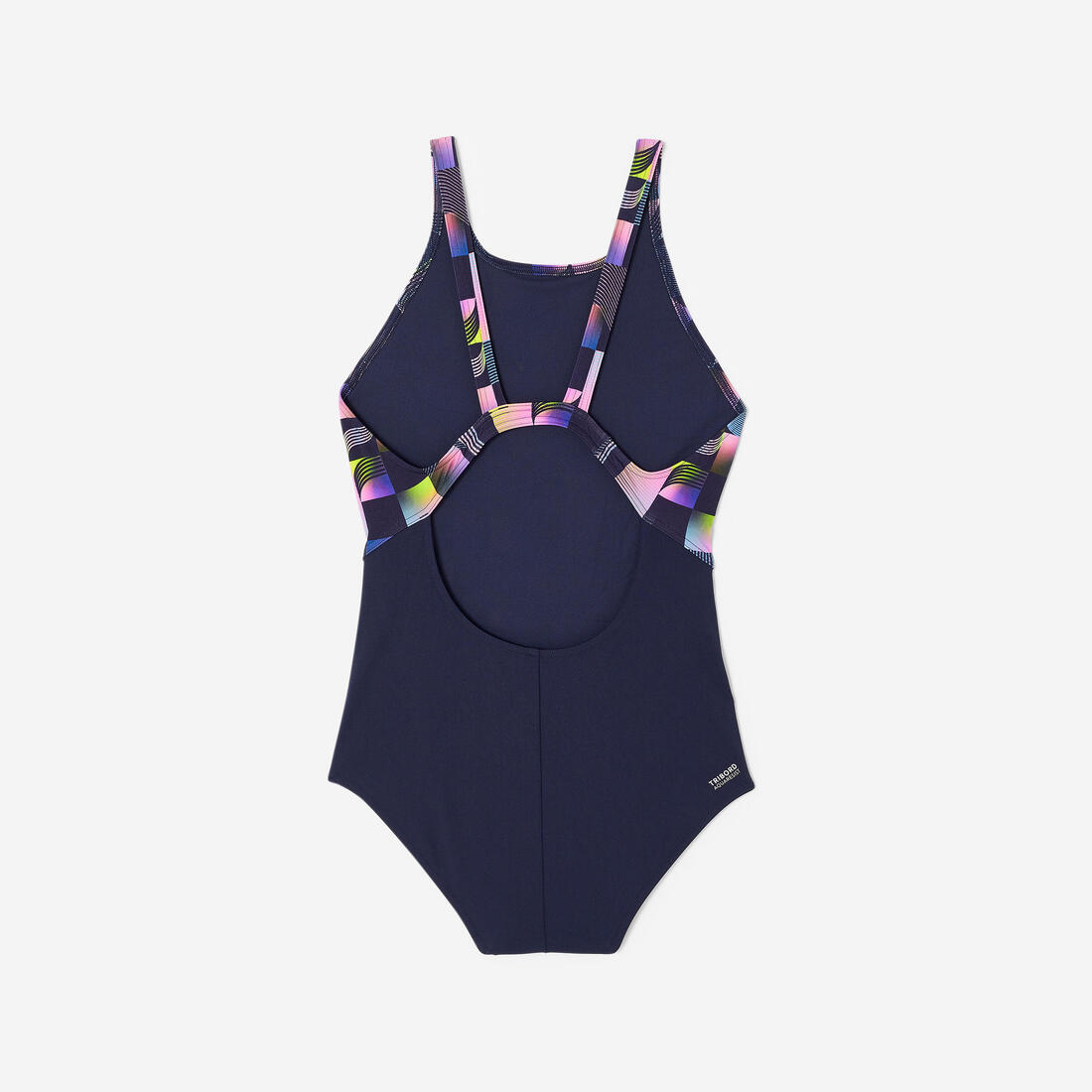 Maillot de bain 1 pièce natation Fille ado - 500 Kamiye algues